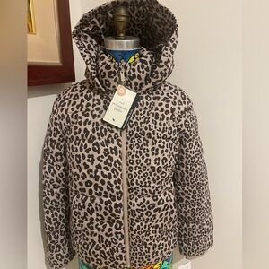 Abercrombie Kids Brown Leopard Puffer Jacket